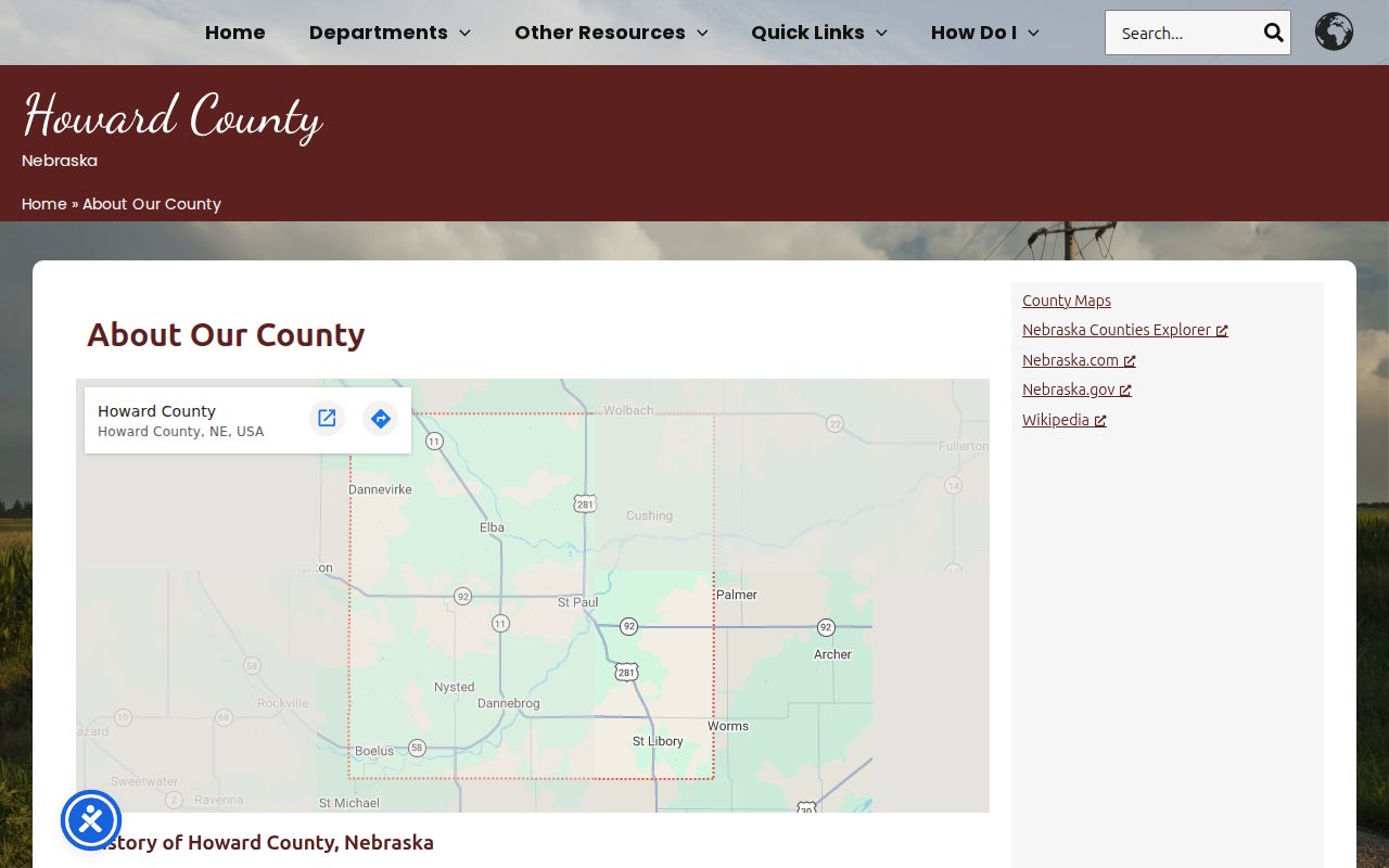 Howard County history source for Dannebrog criminal records