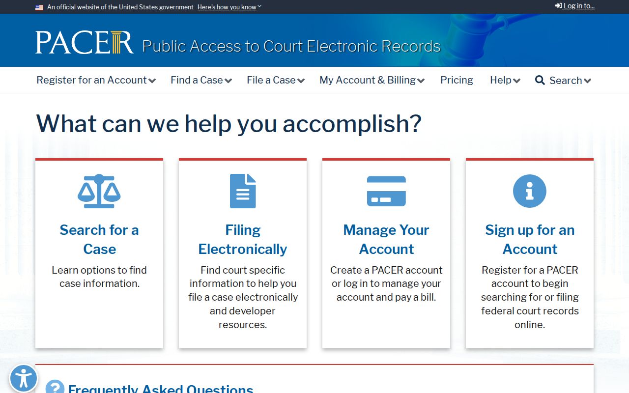 Howard County federal criminal case access through PACER